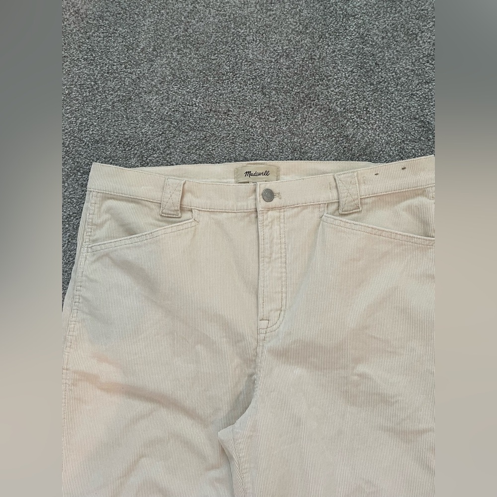 NWT Madewell Emmett 2.0 Cream Wide Leg Corduroy Size 32 - Picture 4 of 6